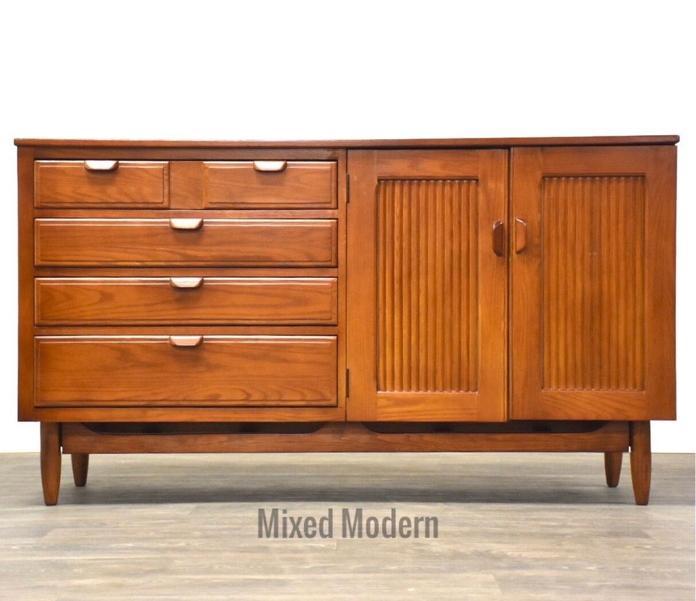 Mid Century Modern Chestnut Credenza