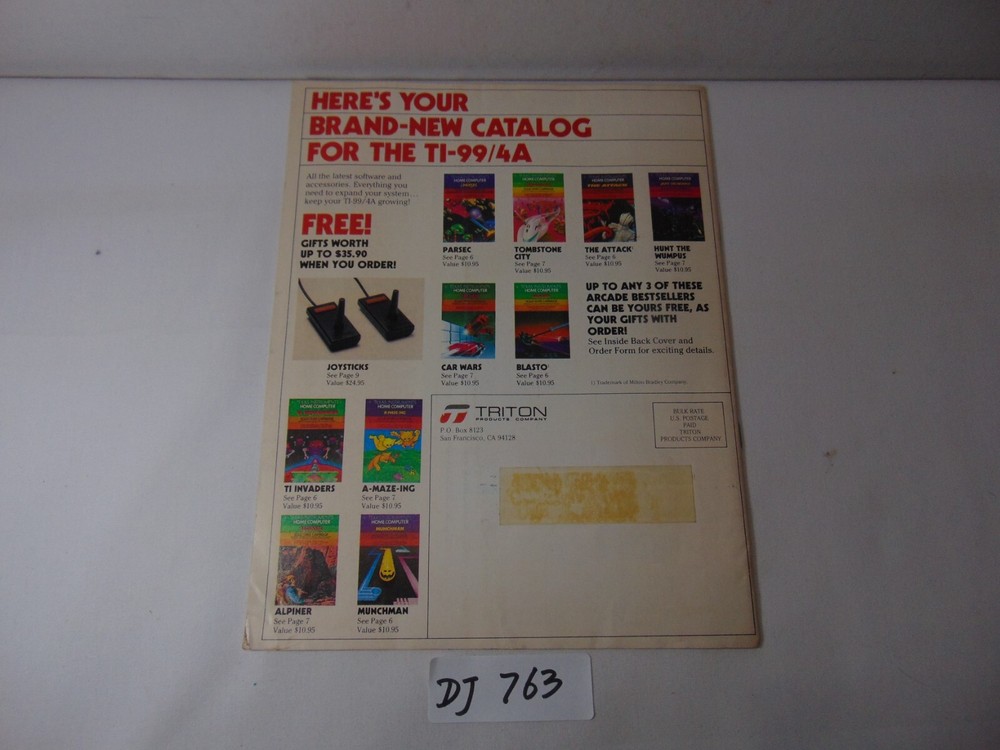 Triton Catalog TI 99/4A Texas Instruments Spring 1984 home computer '84