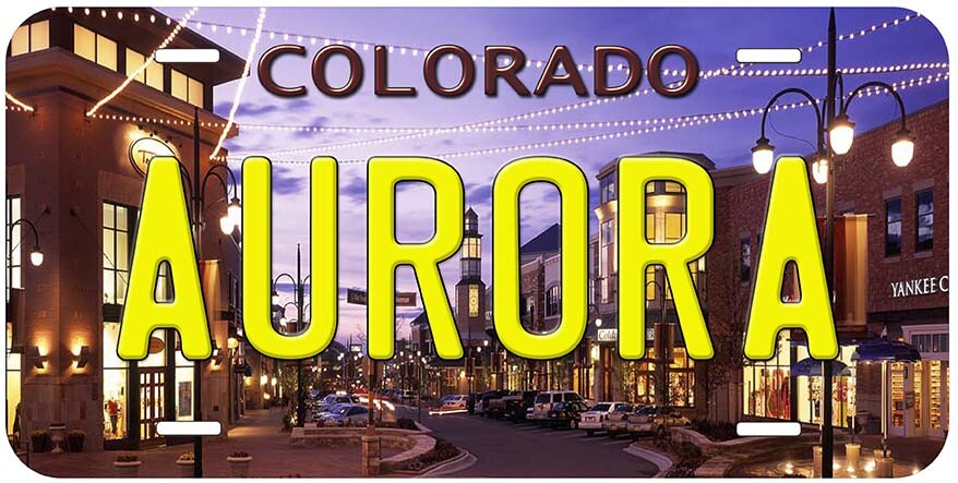 Aurora Colorado Novelty Car License Plate