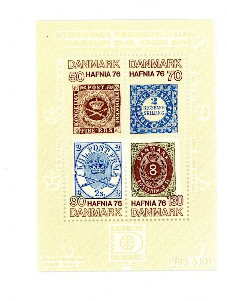 Denmark Scott # 585 - MNH - Souvenir Sheet