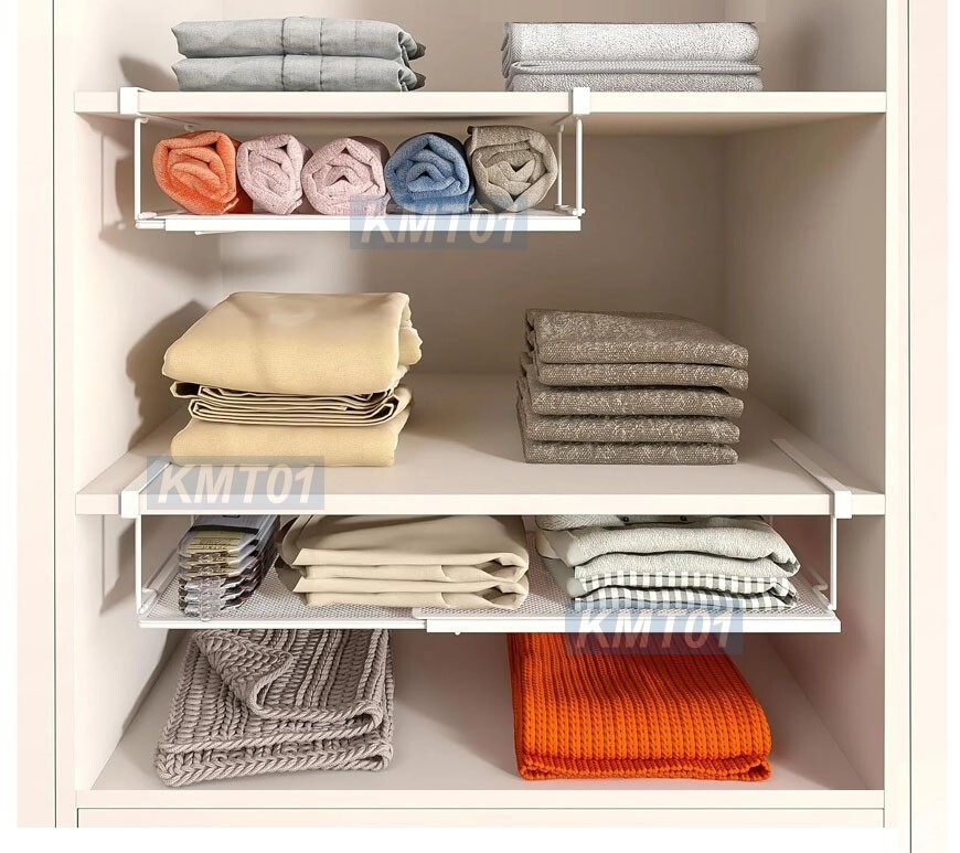 Expandable Under Shelf Organizer Basket – Space Saver for Kitchen/Closet