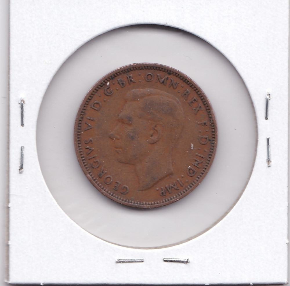 1944 United Kingdom Half Penny