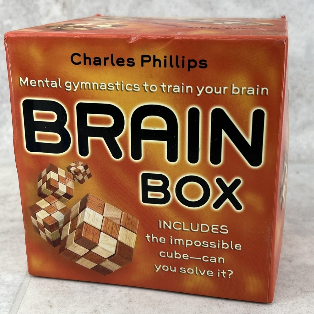 Brain Box Cube Puzzle & Brain Book by Charles Phillips (2006) - New