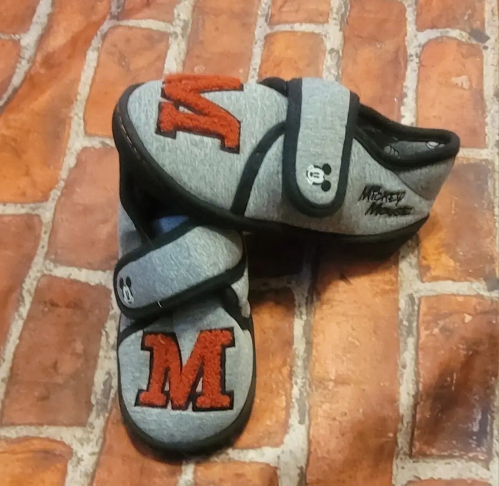 Next Direct Boys Sz 9 Mickey Mouse Slipper Shoes