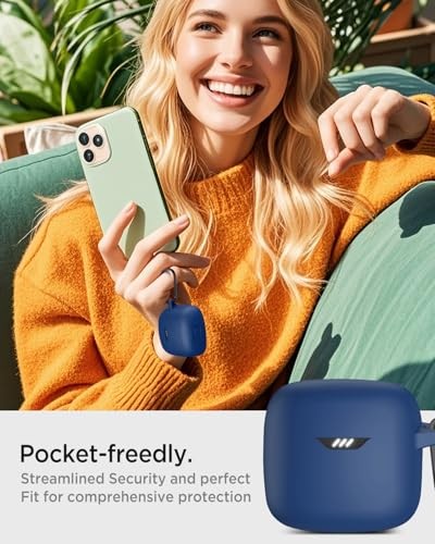 Case Compatible for Case Cover, Shockproof Dust-Proof JBL Tune Flex 2 Blue