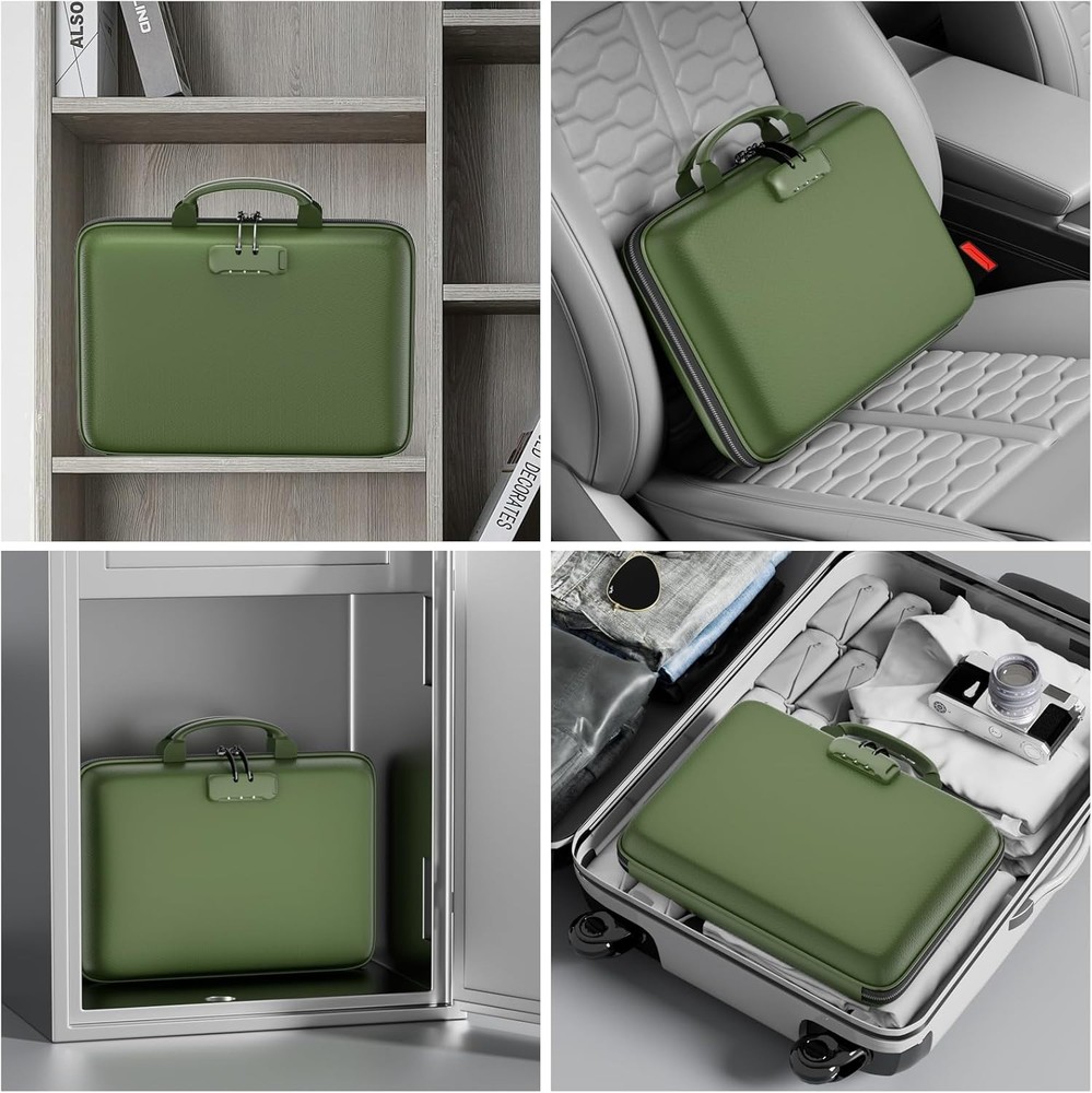 DocSafe Fireproof File Organizer with Lock, Hard-Shell Case Fireproof Document B