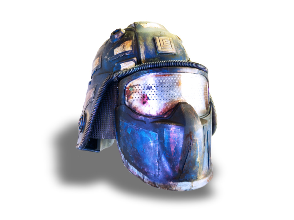 sci fi Custom Full-Face Sci-Fi Helmet  – Original Character Build + Signed Book