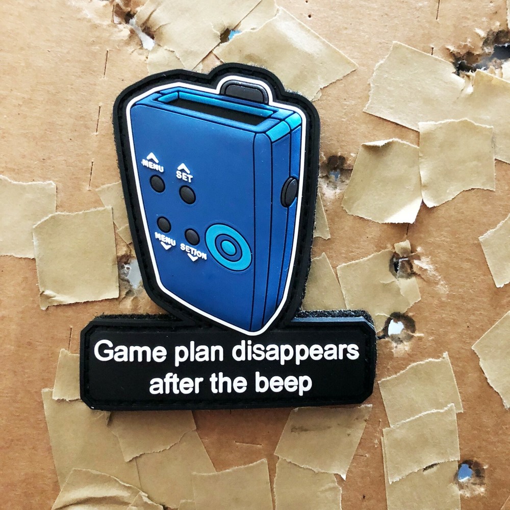 Timer "Check out my splits" morale patch with Hook backing. "Game Plan Patch"