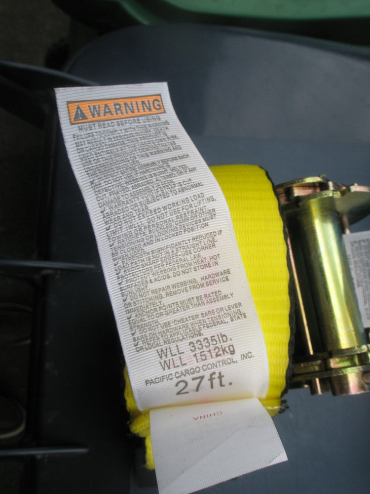 NEW Pacific Cargo Control 27 ft 26027FH Tow Strap