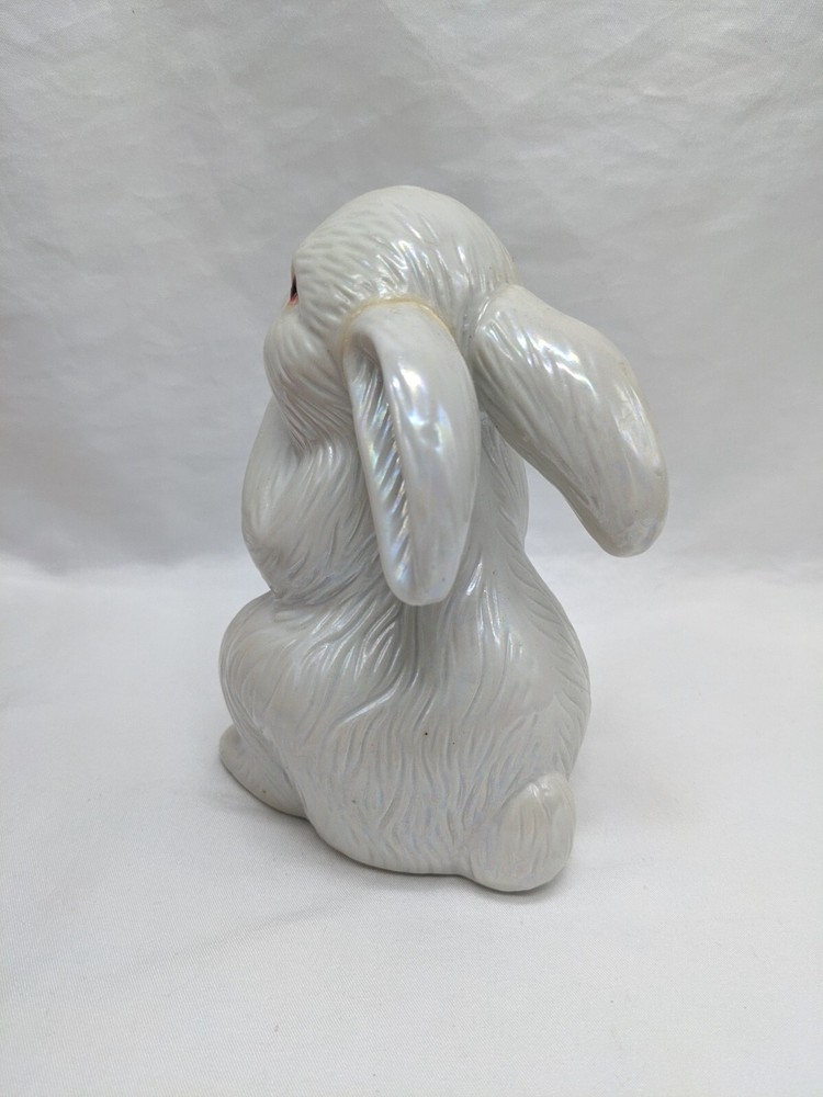White Ceramic Easter Bunny Figure 5"
