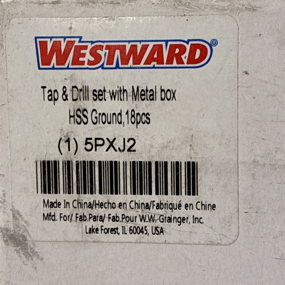 Westward 5Pxj2 Set,Drill And Tap,
