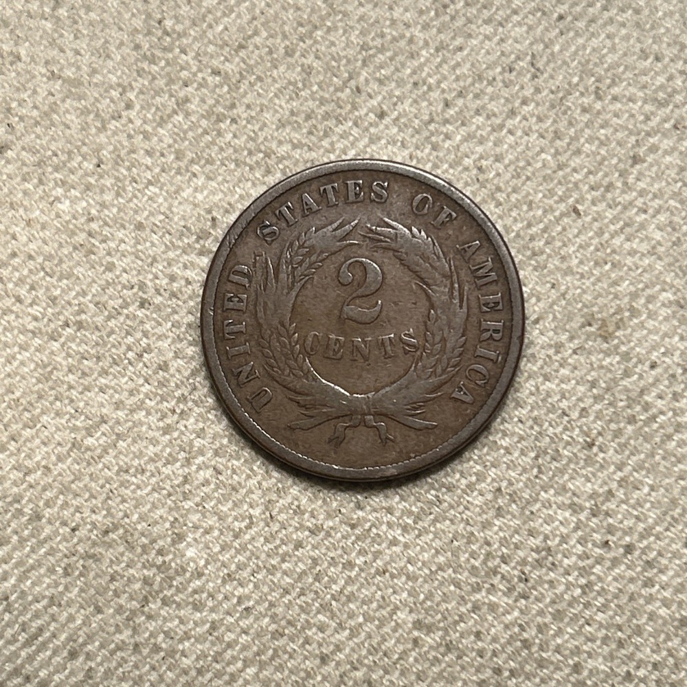 1869 2 Cent Piece Fine- Nice Type Set Coin