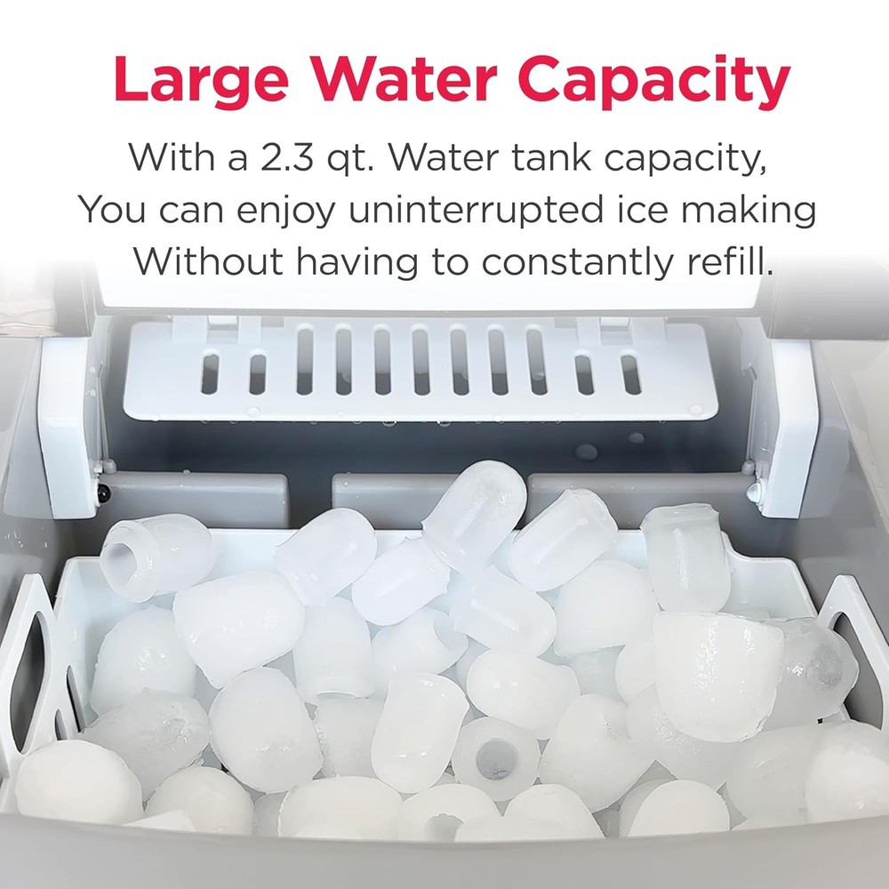 Portable Compact Maker, Ice Making Machine, Stainless,