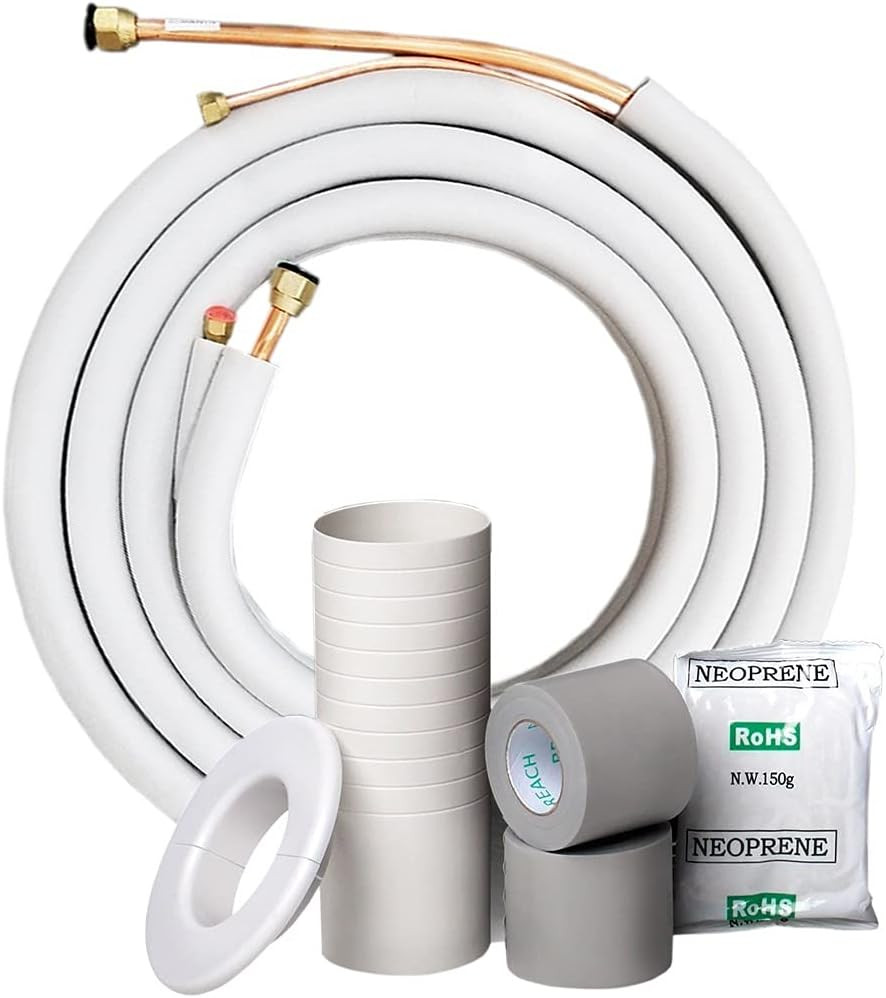 3/8" X 5/8" 24K BTU Mrcool Ductless Mini Split Line Set AC Kit with Control Wire