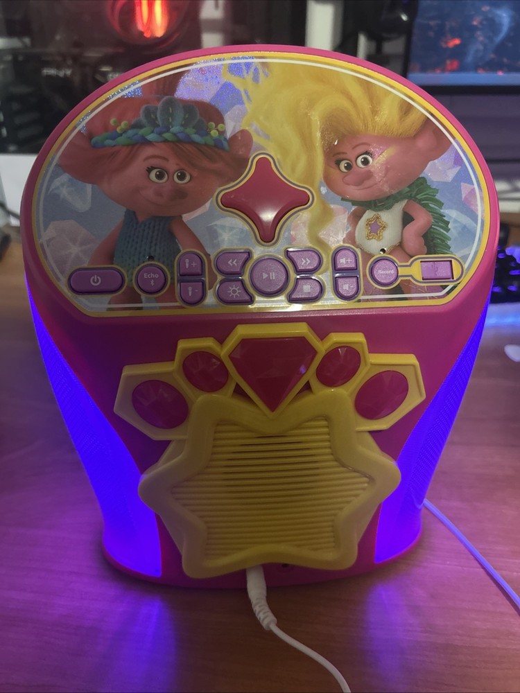 Trolls Band Together, Karaoke, Bluetooth Speaker Machine With Microphone! Tested