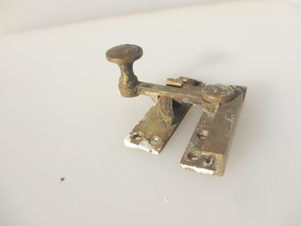 Vintage Brass Sash Window Latch Lock Fastener Catch Old Handle