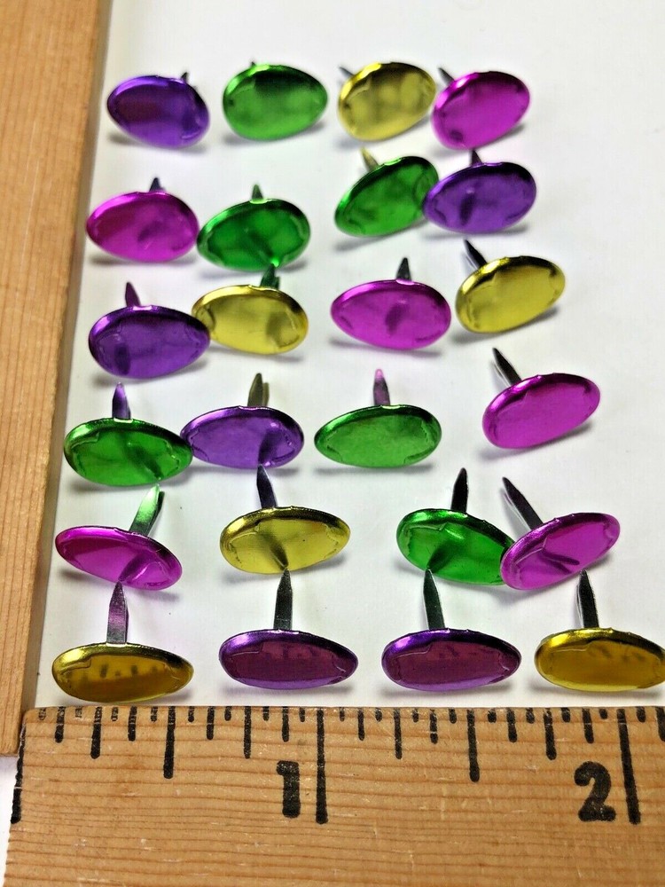 Colored Easter Egg Brads - 24 pieces - NEW