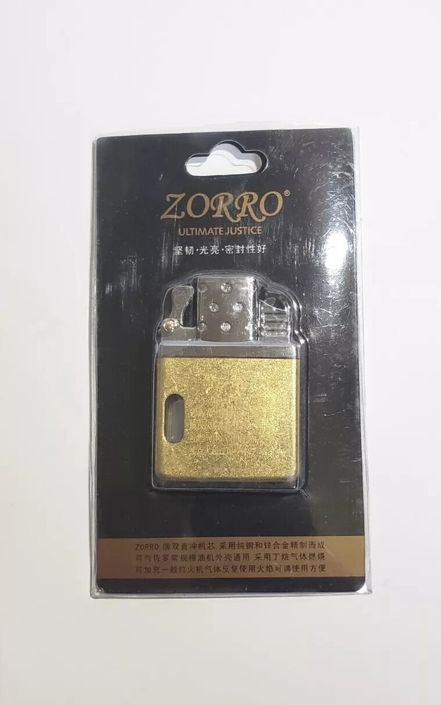 Zorro Double Torch Lighter Insert Adjustable Flame Butane Window BRAND NEW