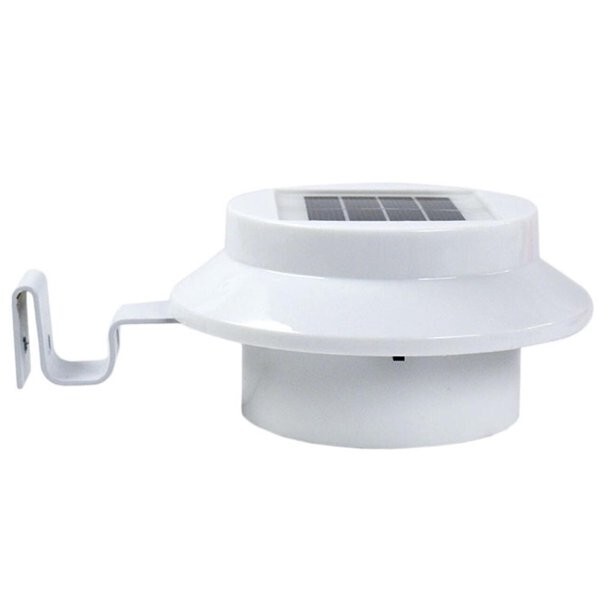 4 Pack Solar Powered LED Outdoor Gutter Lights with Brackets - Water Resistant