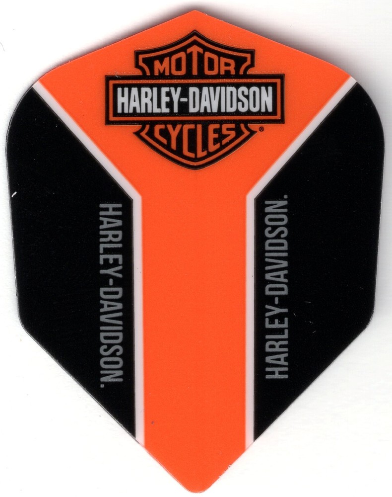 Harley Davidson Orange Stripe Dart Flights: 3 per set