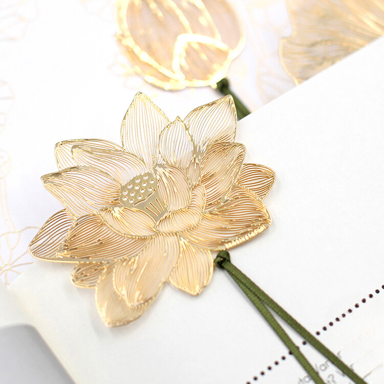 Lotus Bookmark Classical Chinese Style Practical Gift Birthday