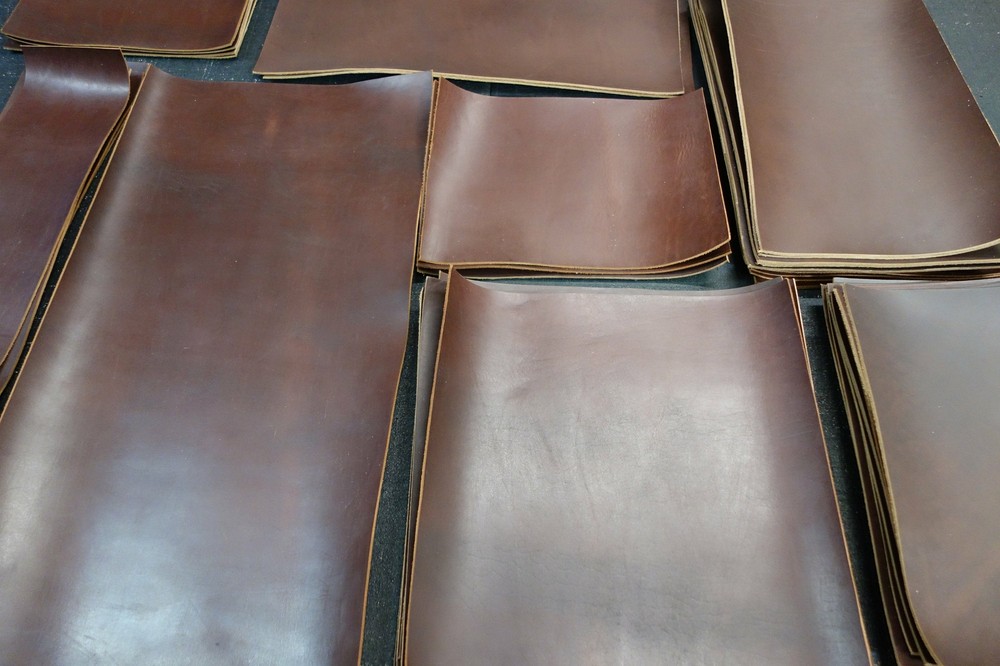 Authentic Horween Chromexcel Brown Leather Piece, 5.5 ounces thick. Select Size