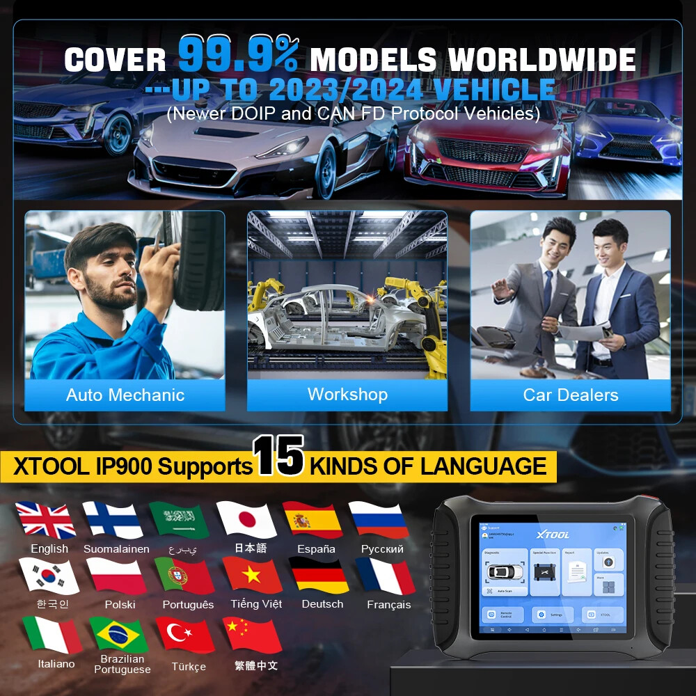 2024 XTOOL IP900 Ke!y Programmer Auto All System Diagnostic Tool FCA AutoAuth