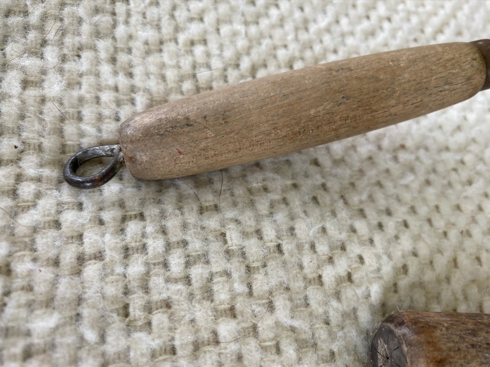Vintage Wood Handle Strainer and Brush