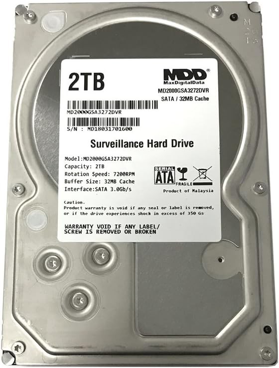 High-Performance 2TB Surveillance Hard Drive with Fast Data Transfer Rate