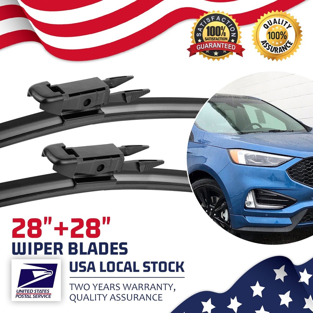 28"+28" Front Windshield Wiper Blades Left + Right Set For Ford Edge 2015-2024