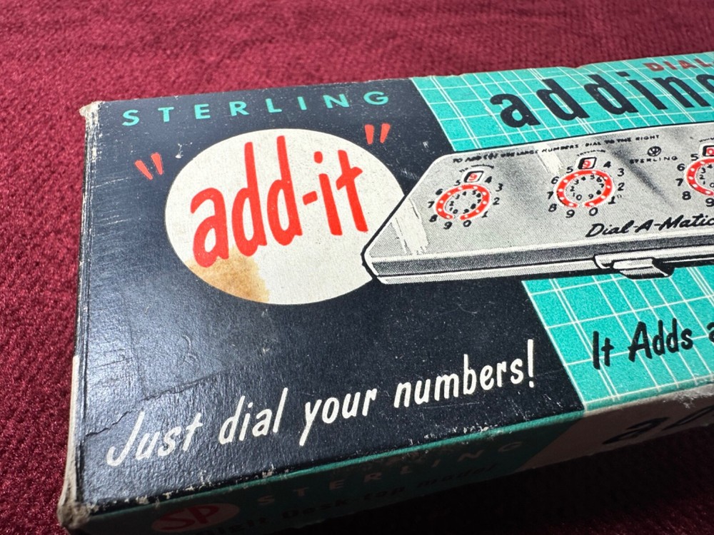 Sterling Dial-A-Matic “add- It” Automatic Mechanical Adding Machine #567