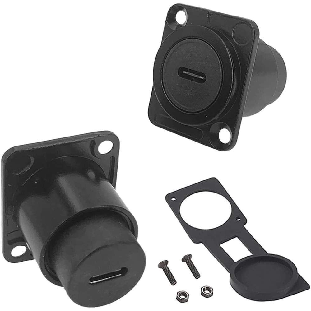 2PCS USB 3.1 Type C Panel Mount Coupler, D-Type Module USB C Pass Through Con...