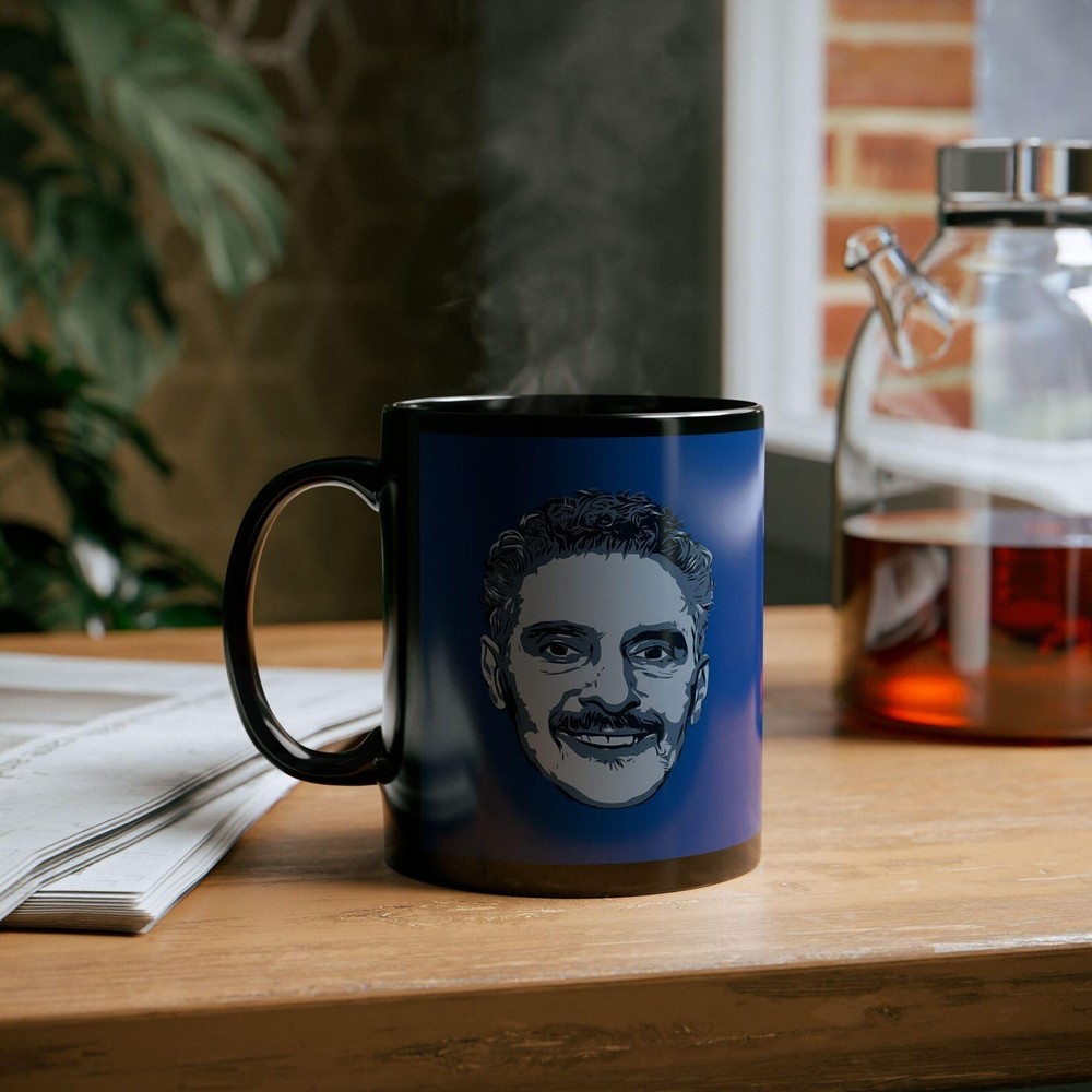 Irving B. Funeral Mug | Severance (Printed on Black Mug) (Face on Both Sides)