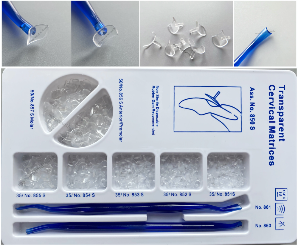 Dental Transparent Cervical Matrices Composite Gingival Retractor Clear Matrix.