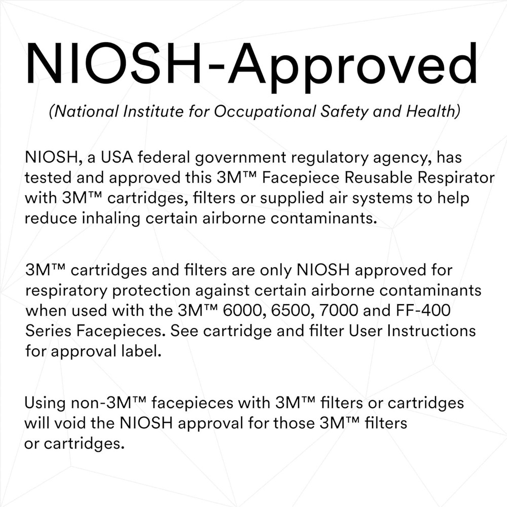3M 6502QL Quick Latch Rugged Comfort Half Facepiece Reusable Respirator MEDIUM