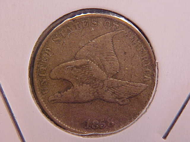 1858 FLYING EAGLE CENT - SMALL LETTERS - VF - SEE PICS! - (X1216)