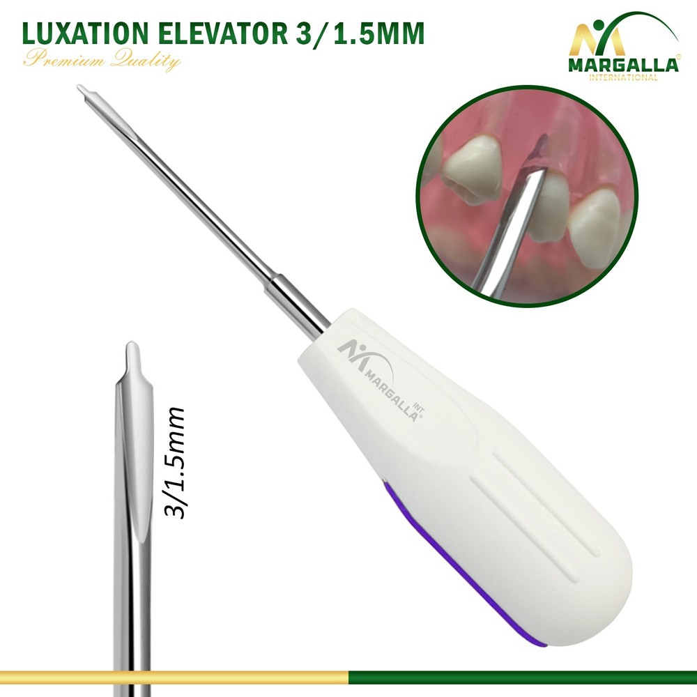 Plastic Handle Dental Luxating Root Tip Extraction Elevators Dual Edge Straight