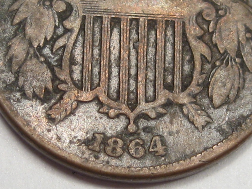 1864 2¢ Two Cent Piece. #8