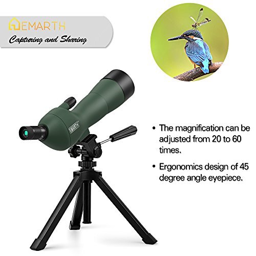 Emarth 20-60x80 HD Spotting Scope Target Shooting Hunting Bird Watching Scope