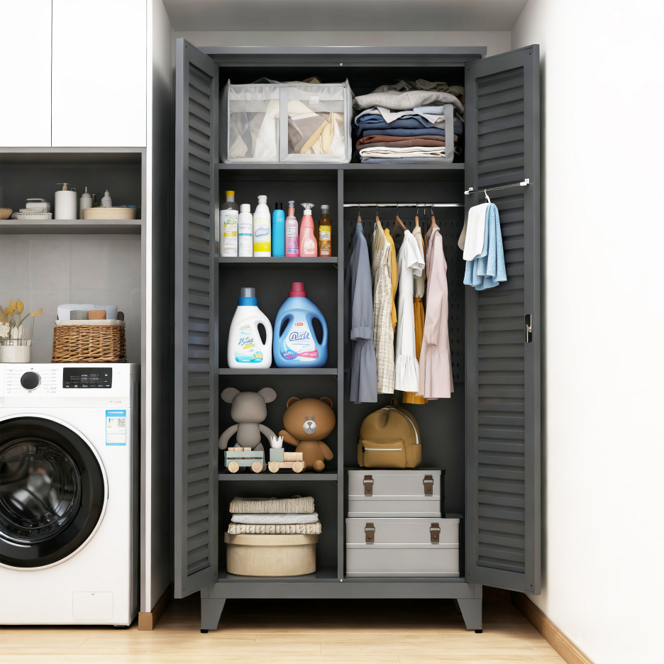 73'' Tall Metal Tool Storage Cabinet, With Ample Storage Space For Garage