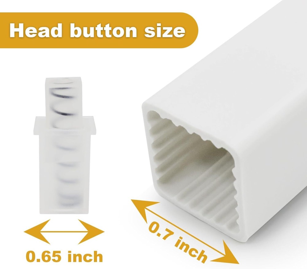 24-Inch Spring End Sturdy Plastic Wall Mount Replacement Towel Bar for 1 Pack