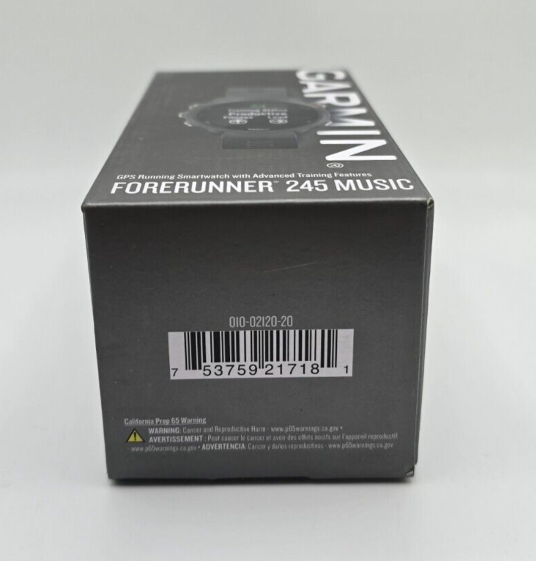 Garmin Forerunner 245 Music GPS Smartwatch - Black - Open Box