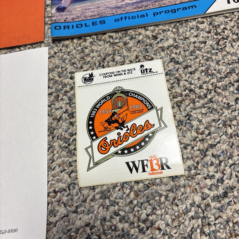 baltimore orioles 1979-1986 Program & Yearbook Lot