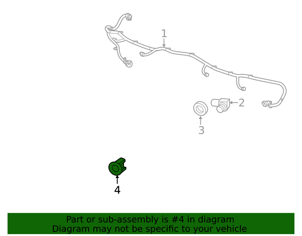 Genuine GM Park Sensor Bracket 84590525