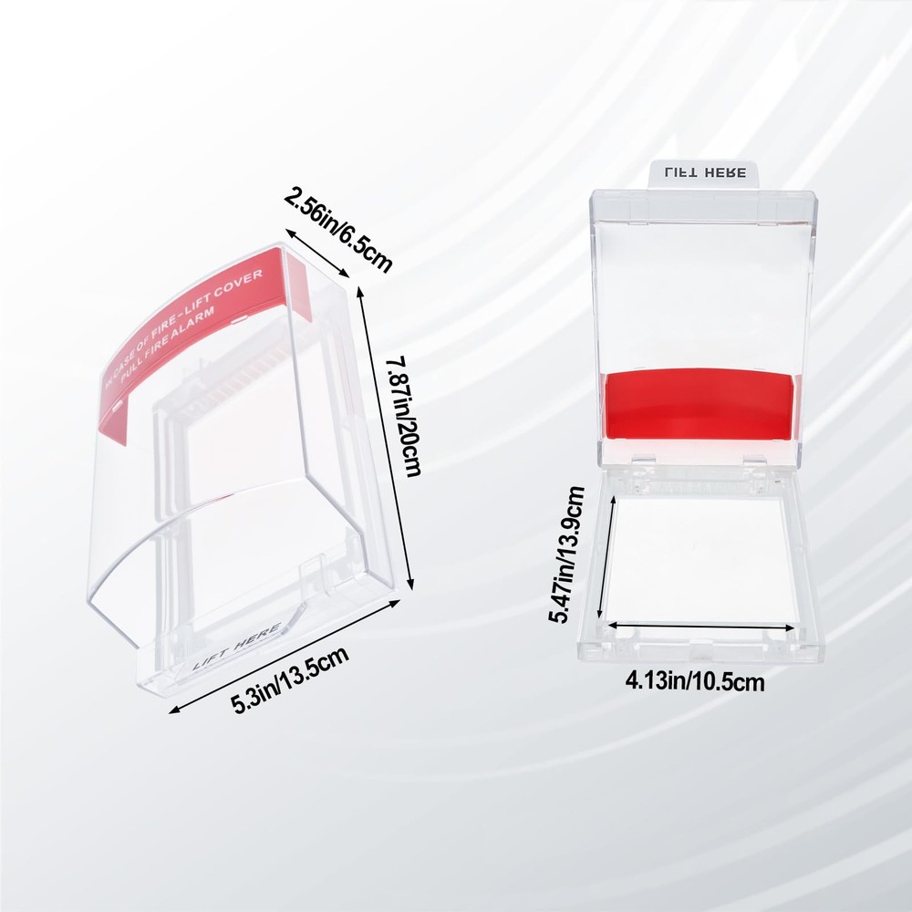 Fire Alarm Cover– Protective Clear Polycarbonate Shield for Wall Fire...