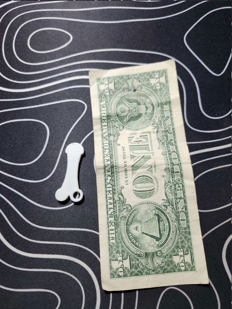 white Dick Whistle Keychain (functional)