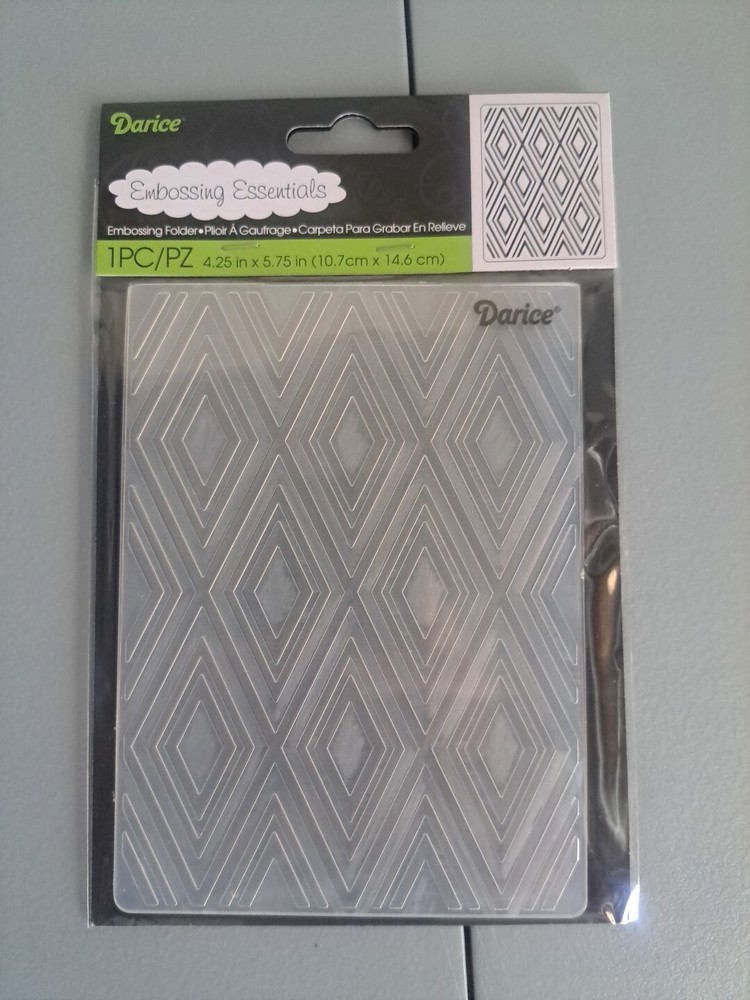 Darice Embossing Folders Diamond Background. 4.25x5.75