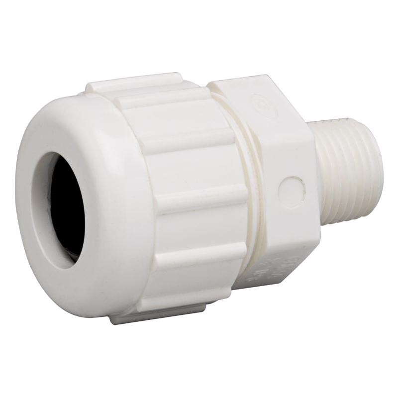 NDS  CPA-0500 Schedule 40 1/2 In. Compression X 1/2 In. Dia MPT PVC Male Adapter