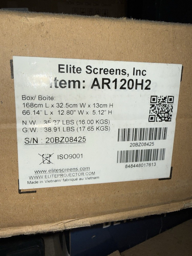 Elite Projector Screen AR120H2 120 Inch