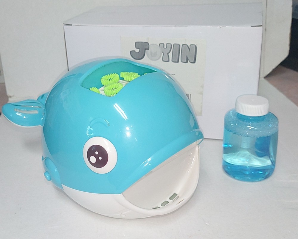 JOYIN Blue Whale Automatic Bubble Blower Machine Maker 3.5 oz Solution Included